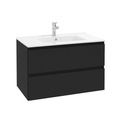Badrumskommod Deluxe Mattsvart 80 cm REN